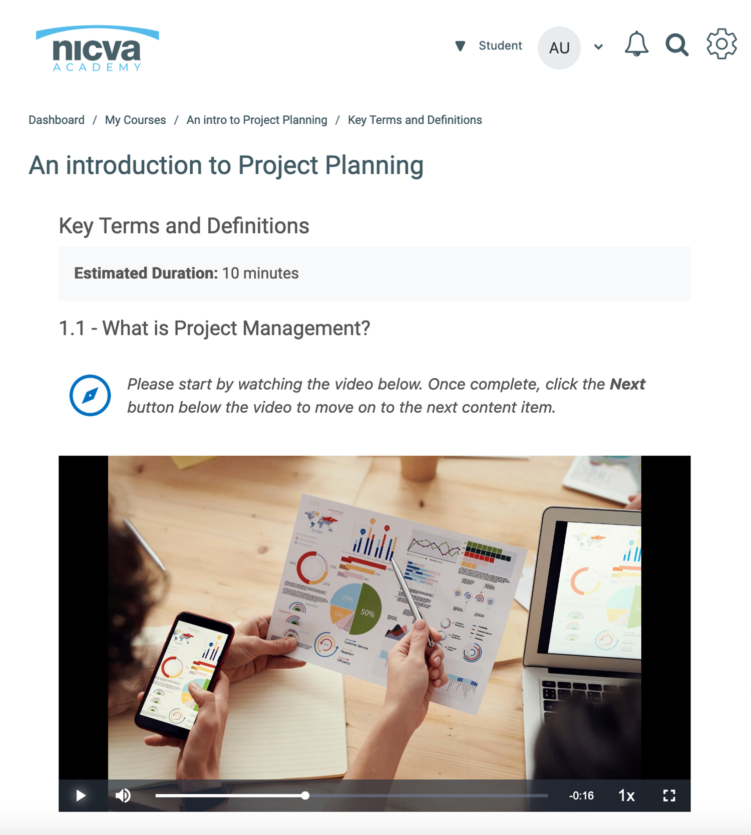 NICVA eLearning Project Management