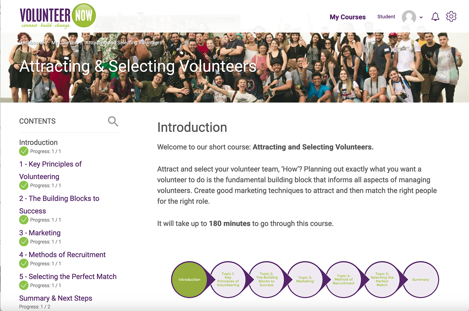 Volunteer Now eLearning Portal